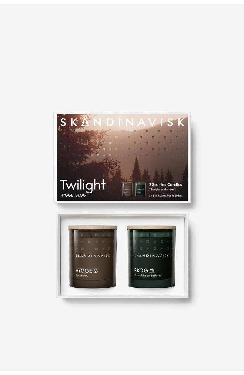 SKANDINAVISK GIFTSET - Twilight Scented Candle, Alternate, color, Forest Green/Camel Brown