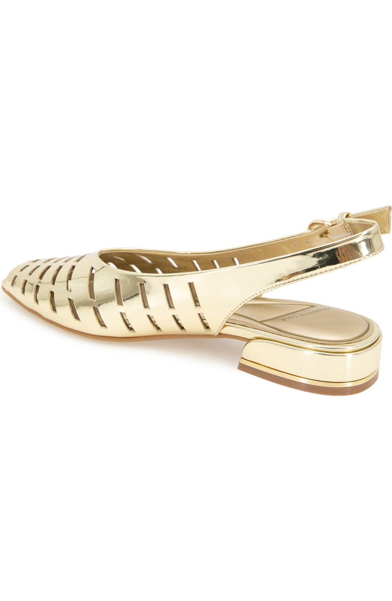 Kenneth Cole Calabra Slingback Peep Toe Flat, Alternate, color, Gold