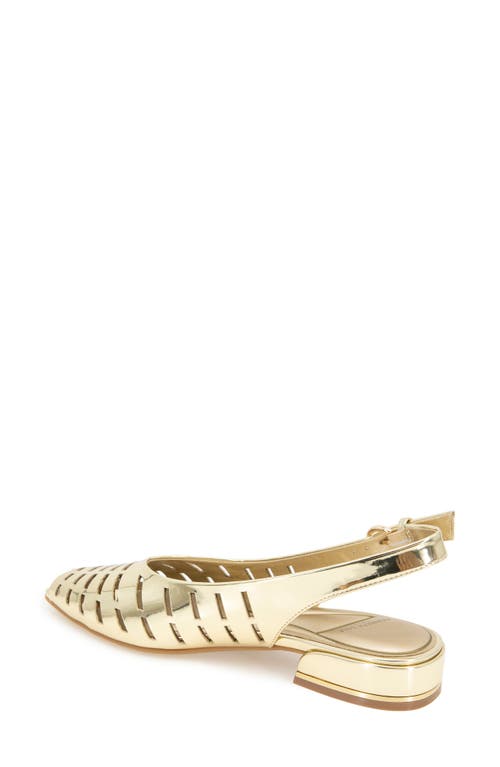 Kenneth Cole Calabra Metallic Huarache Slingback In Gold