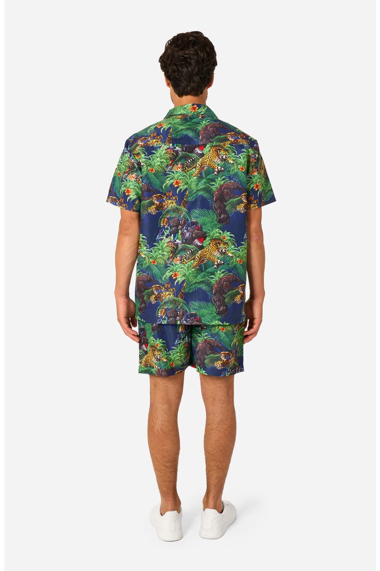 Transformers Disguise of the Print Camp Shirt & Shorts Set, Alternate, color, MULTICOLOR