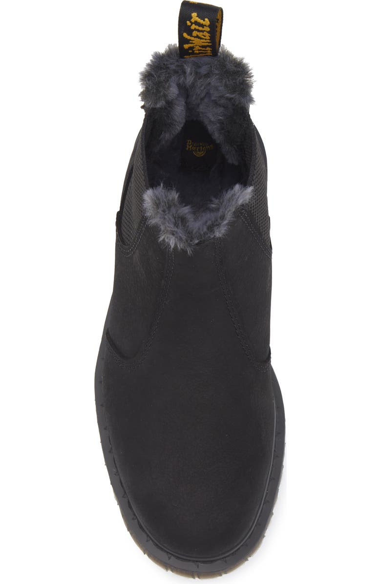 Dr. Martens 2976 Bex Faux Fur Chelsea Boot, Alternate, color, Black