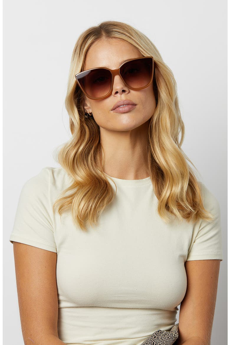 Gjelina 65mm Oversize Gradient Round Sunglasses, Alternate, color, BROWN GRADIENT
