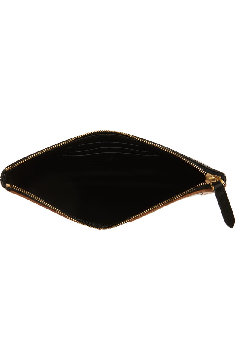 Valentino Garavani Medium Viva Superstar Leather Pouch, Alternate, color, Black/ Tan