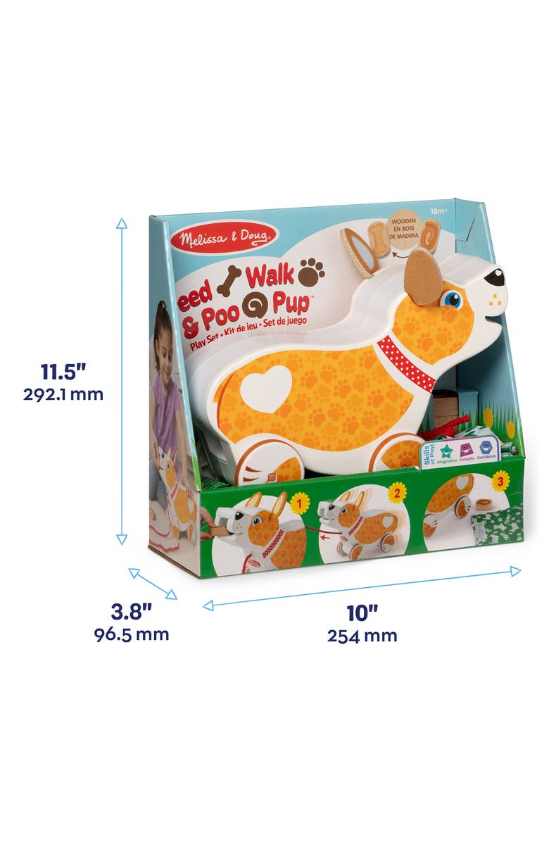 Melissa & Doug Feed, Walk & Poo Pup Playset, Alternate, color, 