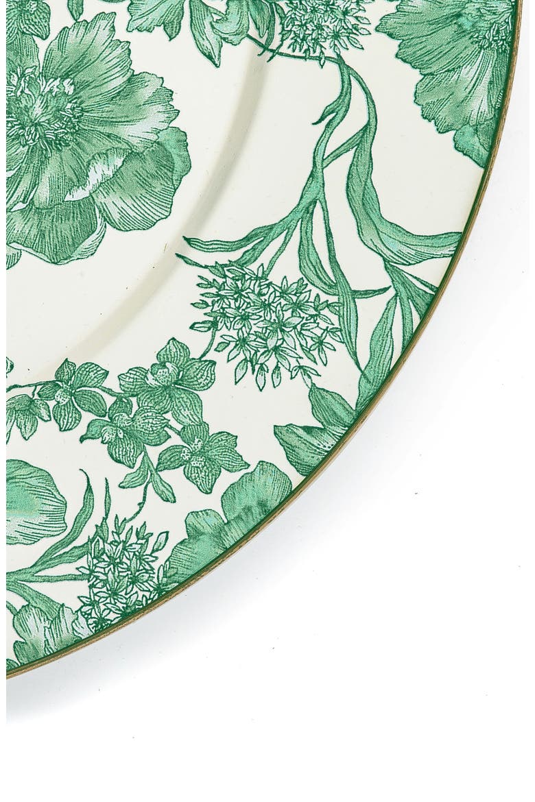 Emerald English Garden Enameled Steel Serving Plate, Alternate, color, EMERALD