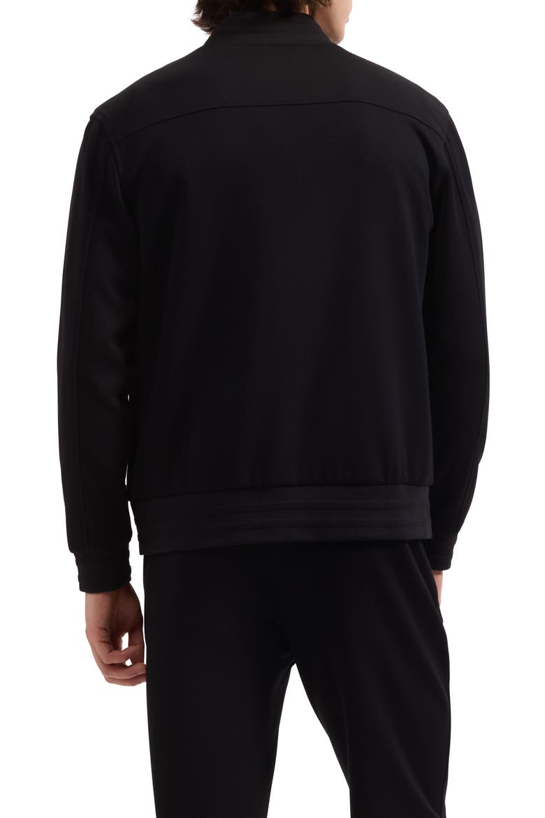 Soft Touch Knit Reversible Bomber Jacket, Alternate, color, BLACK