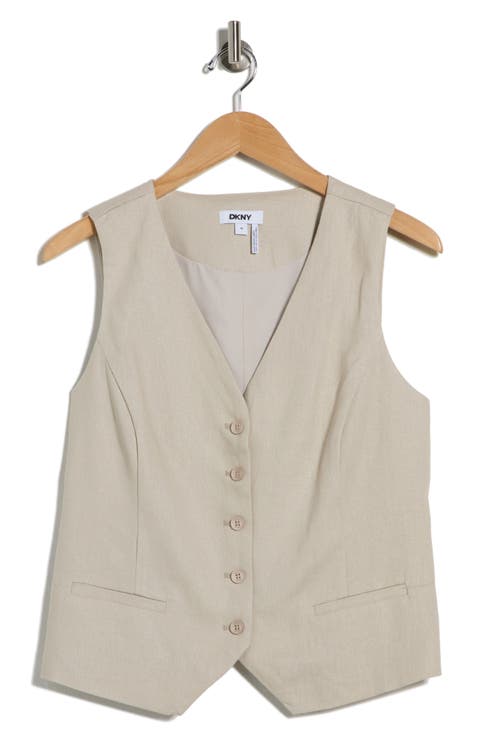 Linen Blend Vest