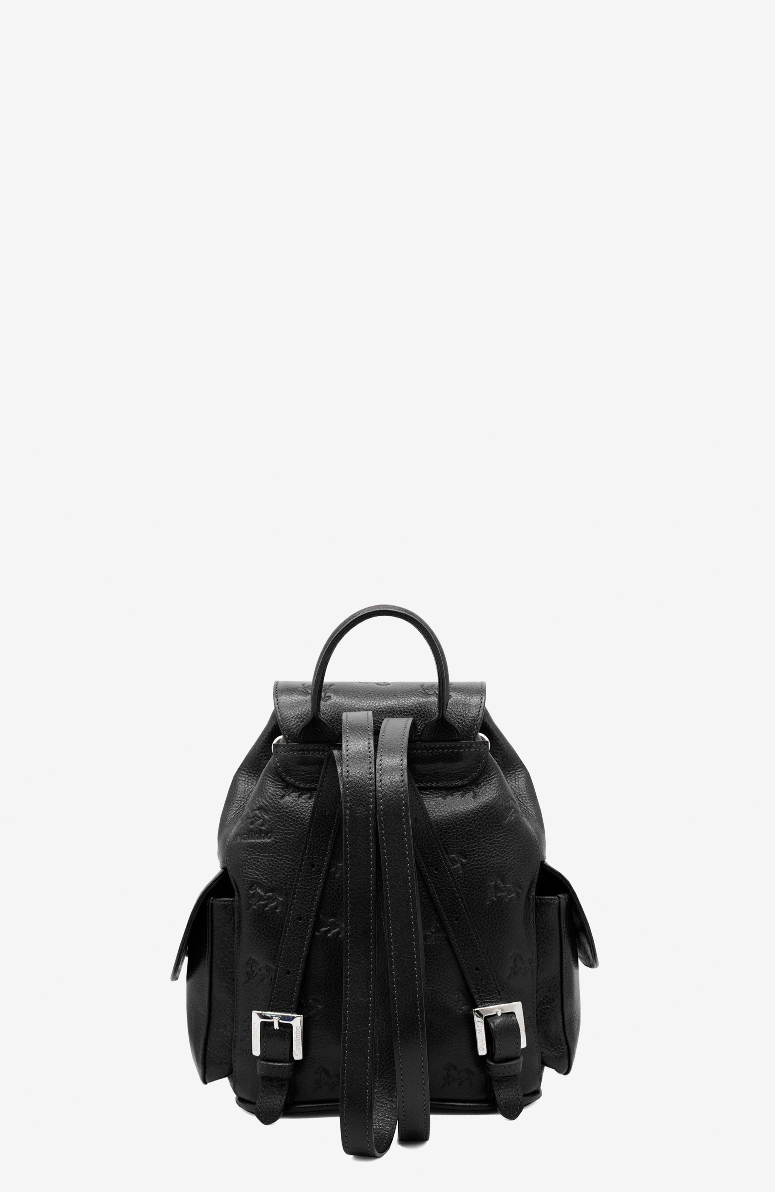 Cavalo Lusitano 545 Embossed Leather Backpack, Alternate, color, Black
