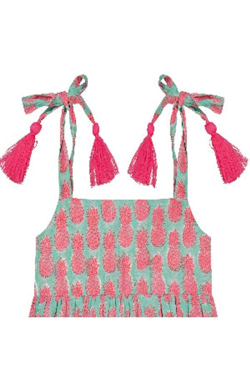 Mer St. Barth Zoe Baby Romper Pineapple Crush Lagoon In Pink