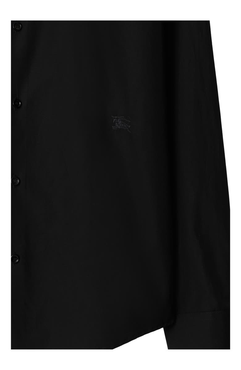 Burberry Slim Fit Cotton Shirt, Alternate, color, Black