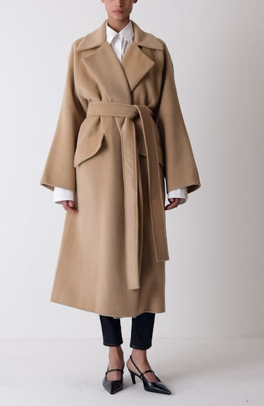 SPORTMAX Orense Wool & Cashmere Double Face Wrap Coat