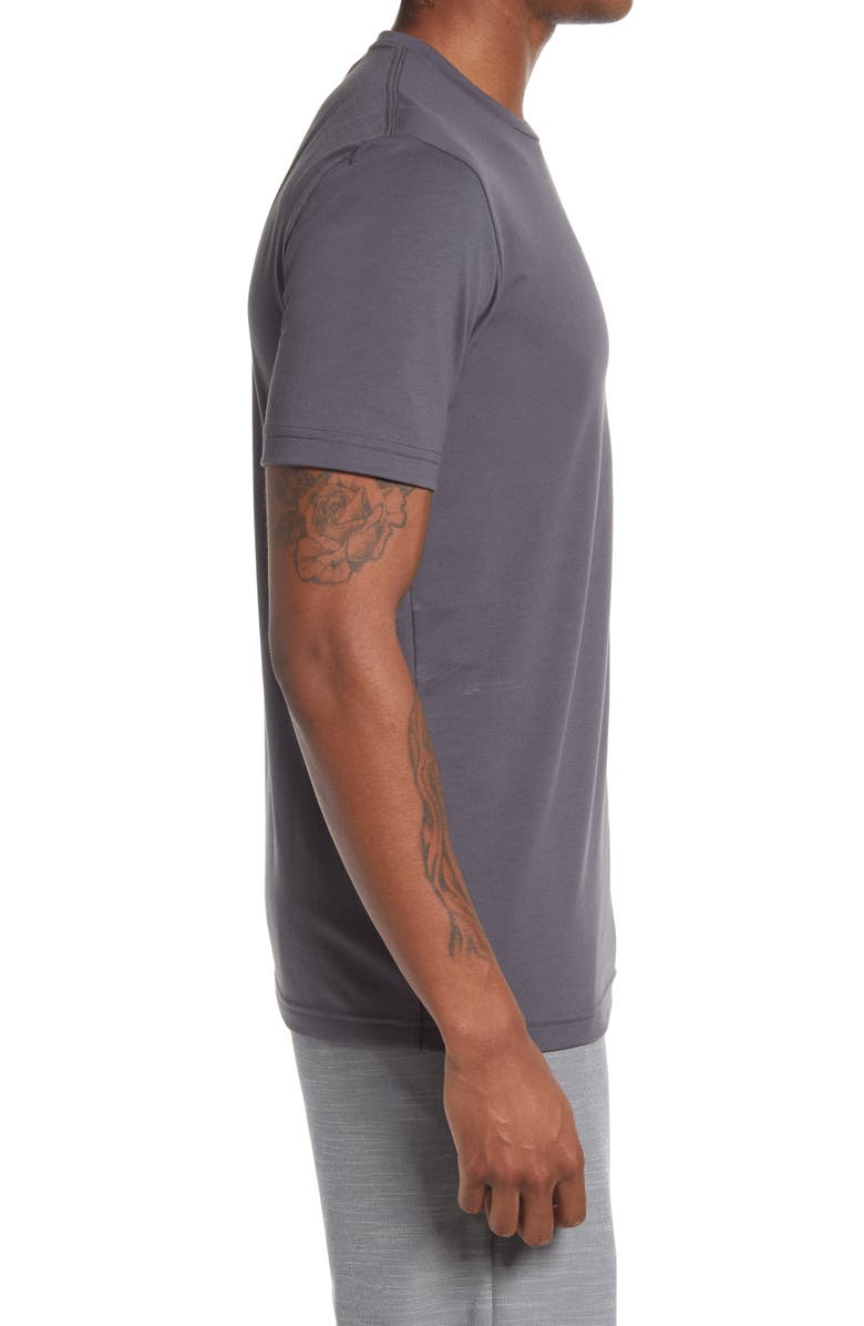 TravisMathew The Crew Performance T-Shirt, Alternate, color, Grey Pinstripe