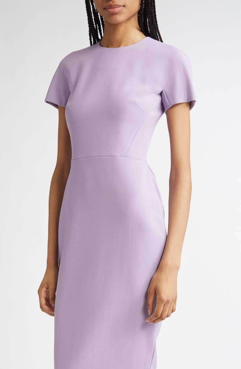 Victoria Beckham Fitted Double Crepe T-Shirt Dress, Alternate, color, 