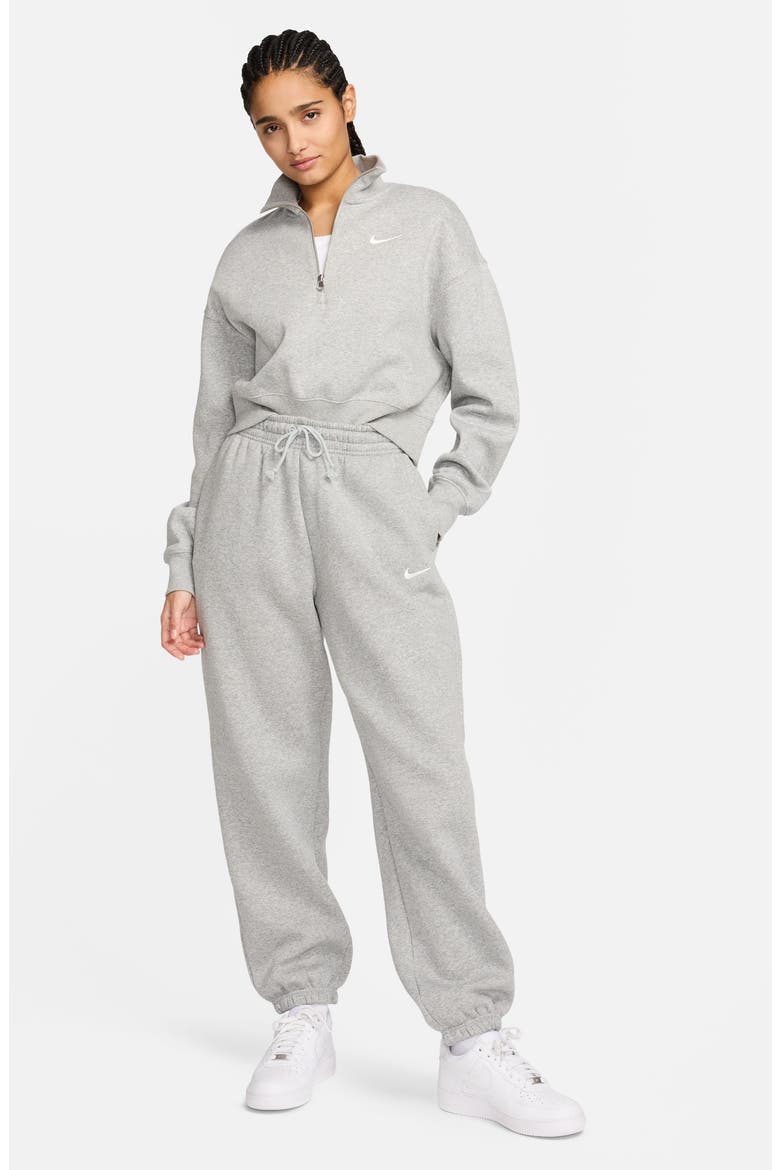 Sportswear Phoenix Fleece High-Waisted Oversized Sweatpants, Alternate, color, 063 DK GREY HEATHER/ SAIL