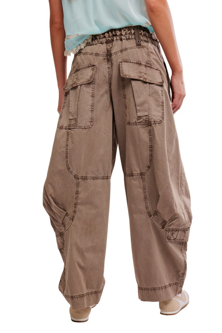 We The Free Onset Cotton Twill Parachute Pants, Alternate, color, DUSTED COCOA