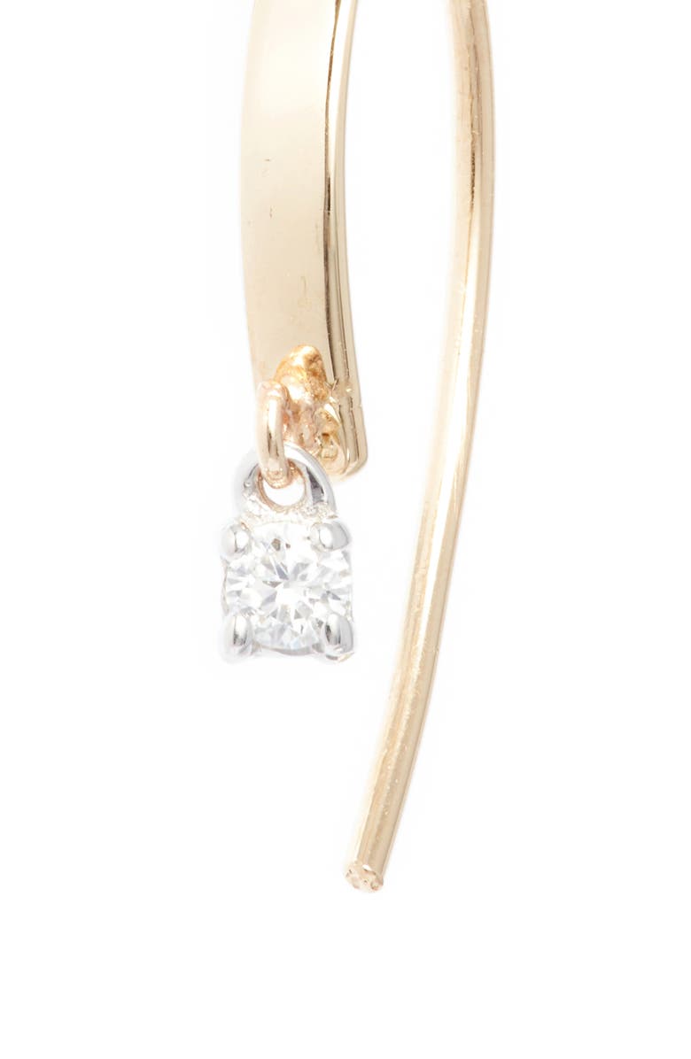 LANA Mini Diamond Drop Hoop Earrings, Alternate, color,