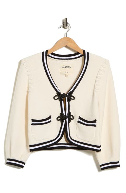 Kaito Contrast Crop Cardigan