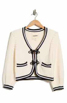 L'AGENCE Kaito Contrast Crop Cardigan