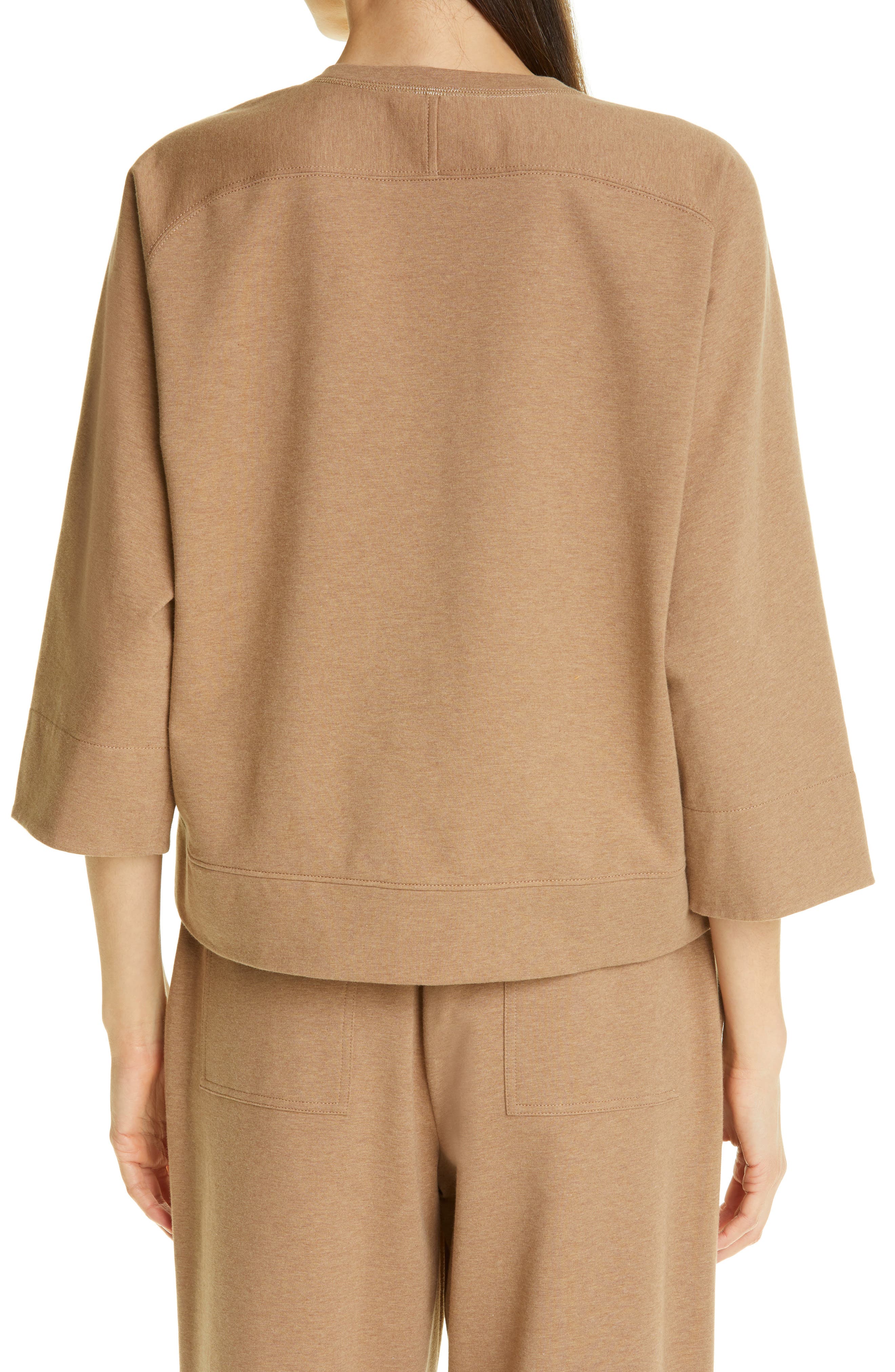 Lafayette 148 New York Powers Quarter Zip Sweatshirt (Women) | Nordstrom