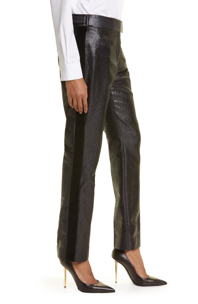 TOM FORD Tailored Iridescent Sablé & Velveteen Tailored Pants, Alternate, color, 