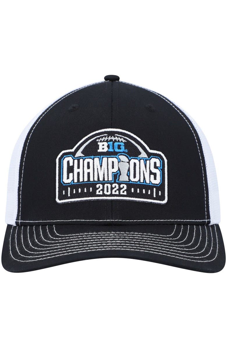 ZEPHYR Men's Richardson Black/White Michigan Wolverines 2022 Big Ten Football Conference Champions Locker Room Adjustable Trucker Hat, Alternate, color, 