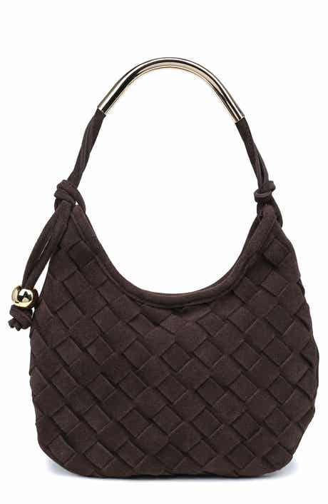 MODA LUXE Woven Leather Shoulder Bag