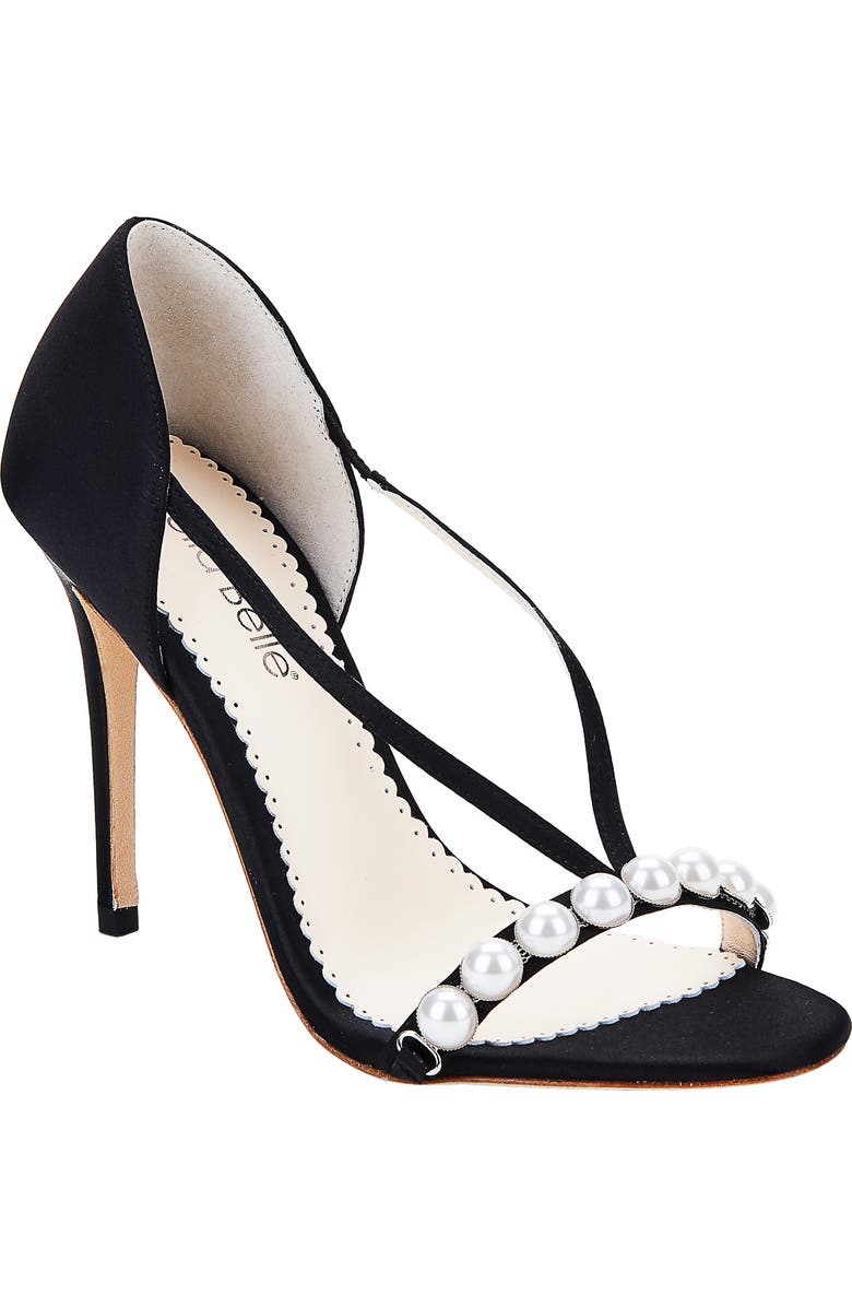 Bella Belle Pearlin Embellished Silk Sandal, Main, color,