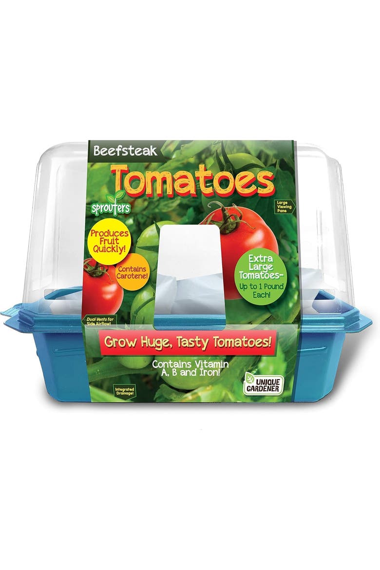 Tomato Growing Kit - Indoor Garden Starter Set with Seeds, Soil, Planter - Grow Fresh Tomatoes, Main, color, None