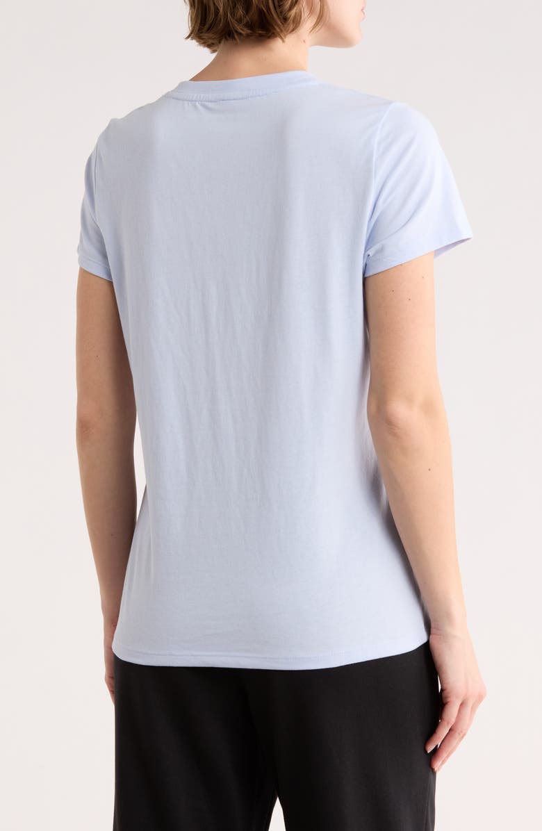 DKNY Solid V-Neck T-Shirt, Alternate, color, Frost Blue