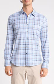 CONSTRUCT Plaid Seersucker Button Up Shirt