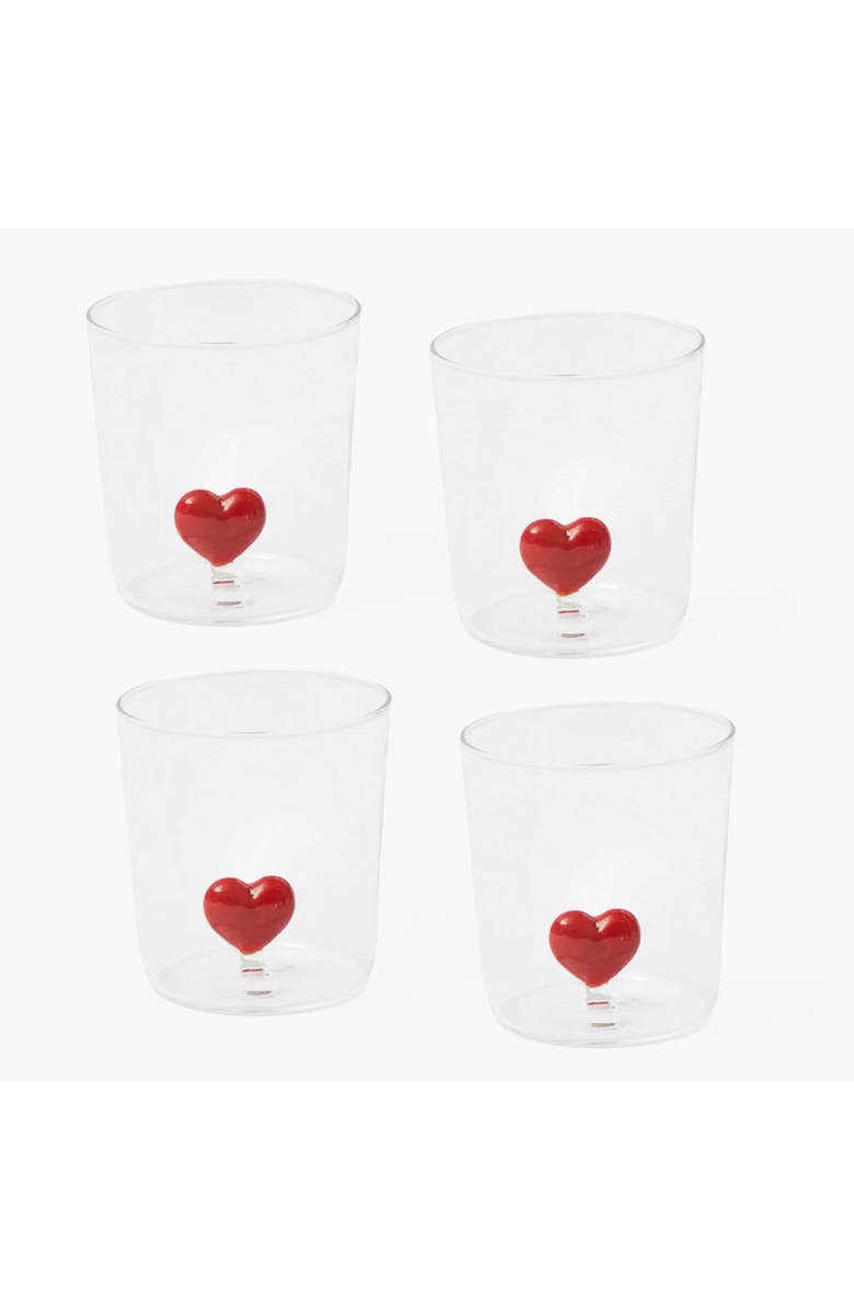 Mrs. Alice Love Heart Glasses, Main, color, Red