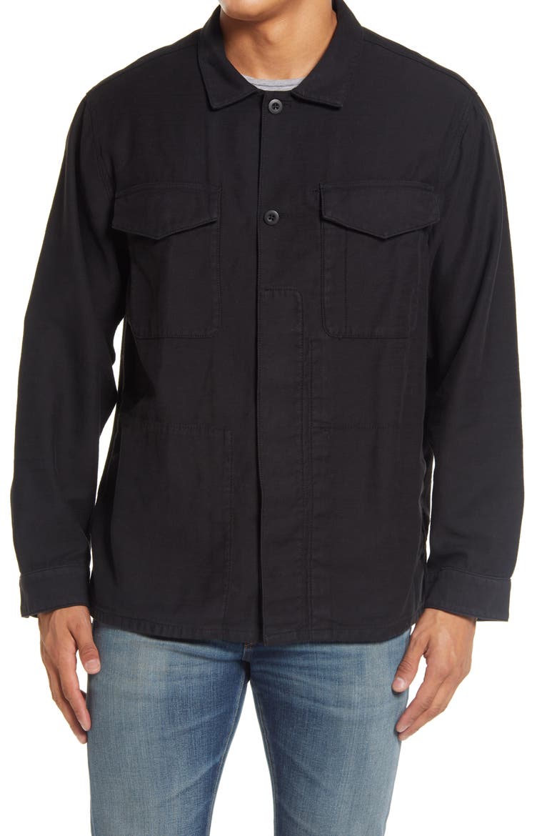 Military Shirt Jacket, Alternate, color, CLASSIC BLACK