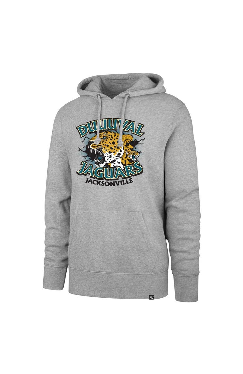 '47 Men's '47 Gray Jacksonville Jaguars DUUUVAL Regional Headline Pullover Hoodie, Alternate, color, Gray