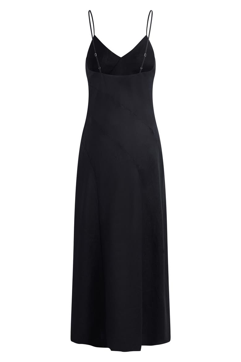 The Josette Linen Slipdress, Alternate, color, BLACK