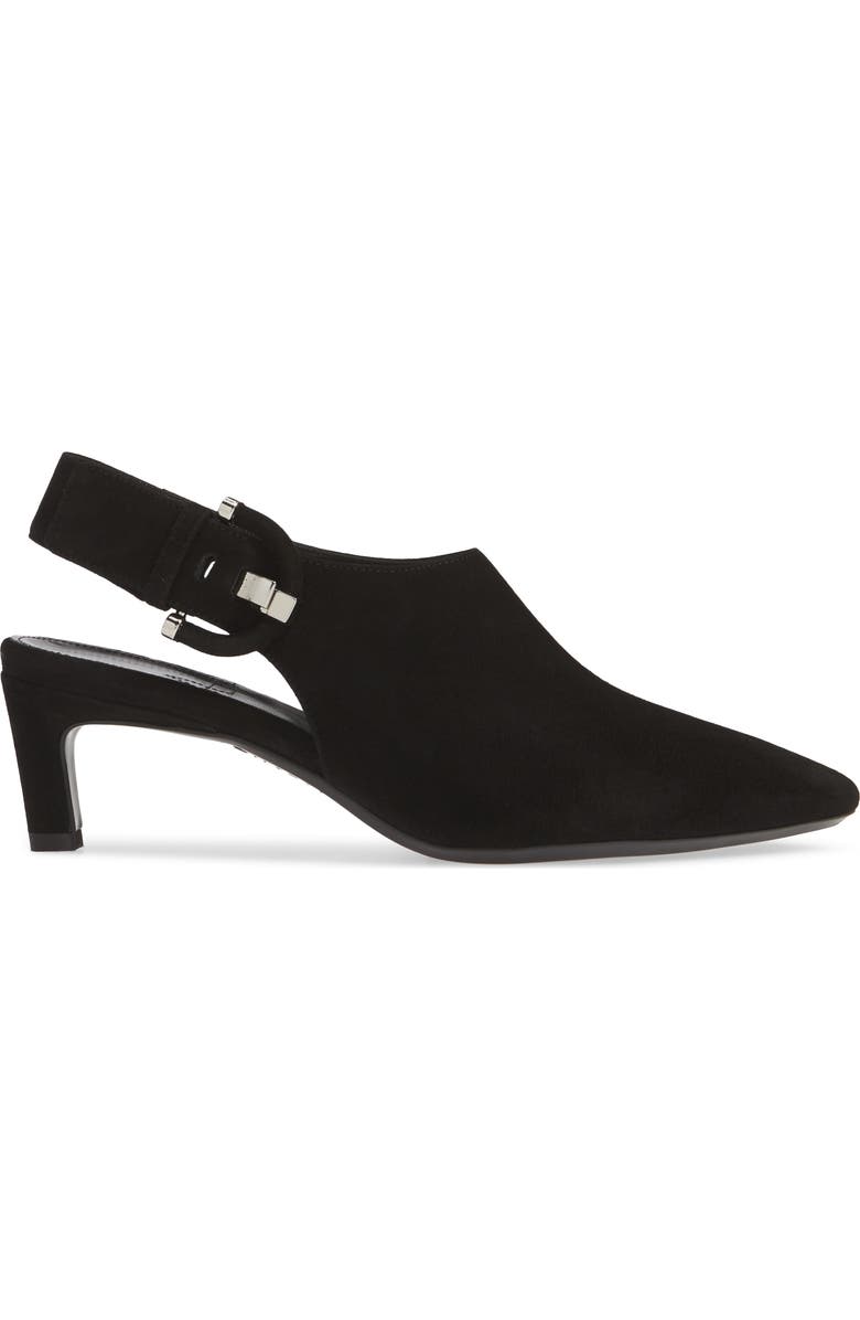 Aquatalia Mandy Slingback Pump, Alternate, color, Black Suede