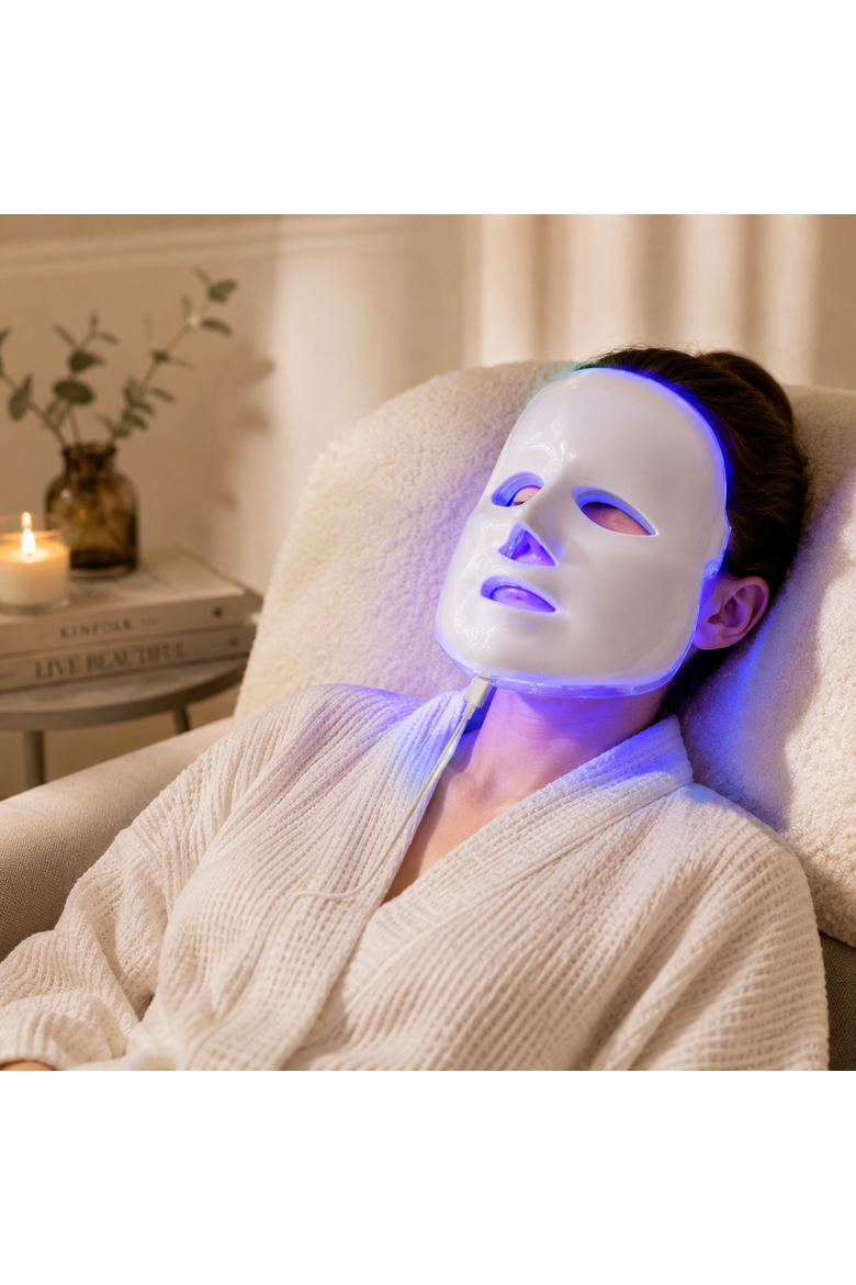 7-Color LED Face Mask for Acne & Anti-Aging, Alternate, color, White