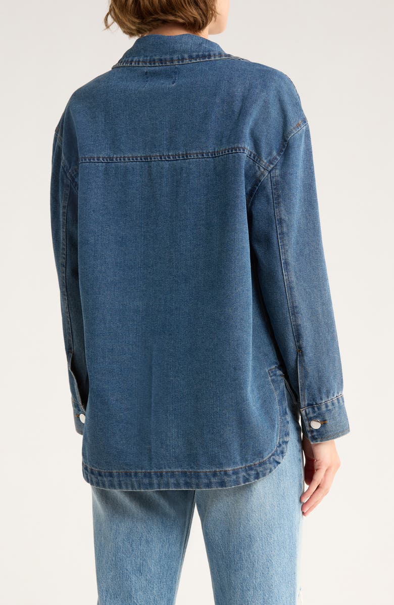 Vigoss Oversize Denim Shacket, Alternate, color, Medium Wash