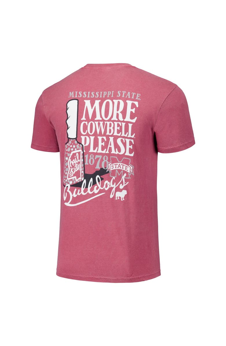 IMAGE ONE Unisex Maroon Mississippi State Bulldogs Hyper Local Hail State Cowbell T-Shirt, Alternate, color,