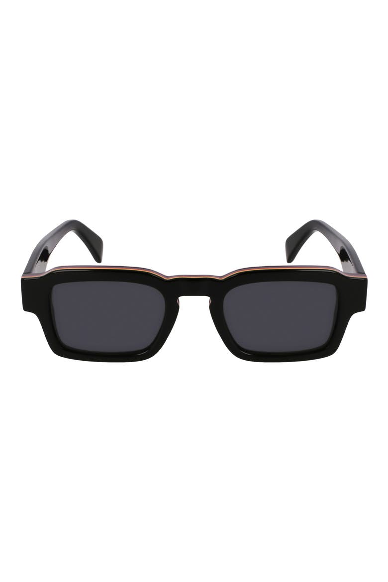 Latimer 49mm Small Modified Rectangular Sunglasses, Main, color, BLACK MULTI STRIPES