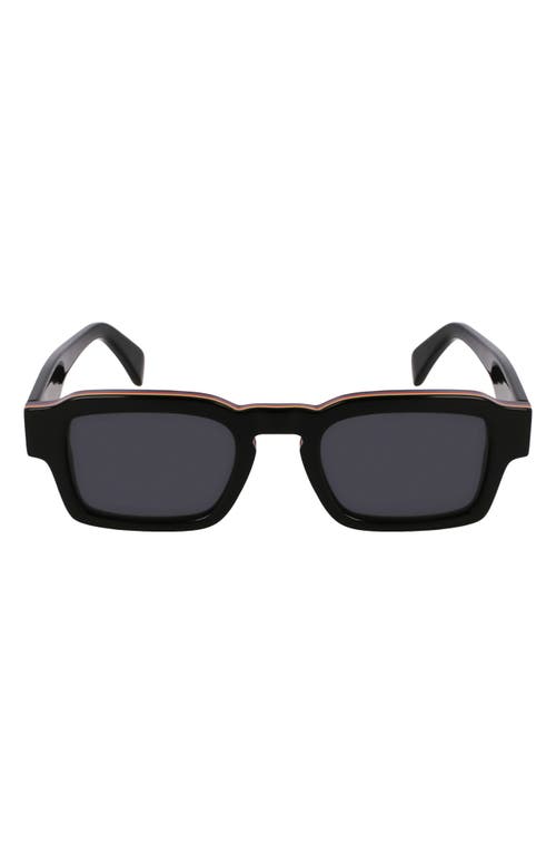 Paul Smith Latimer 49mm Small Modified Rectangular Sunglasses In Black Multi Stripes
