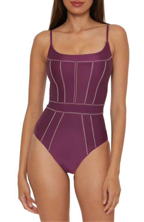 Color Sheen One-Piece Swimsuit