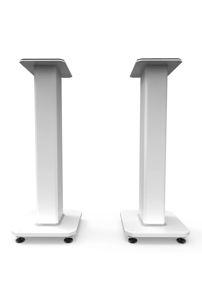 SX26 26" Tall Fillable Speaker Stands with Isolation Feet - Pair, Alternate, color, White