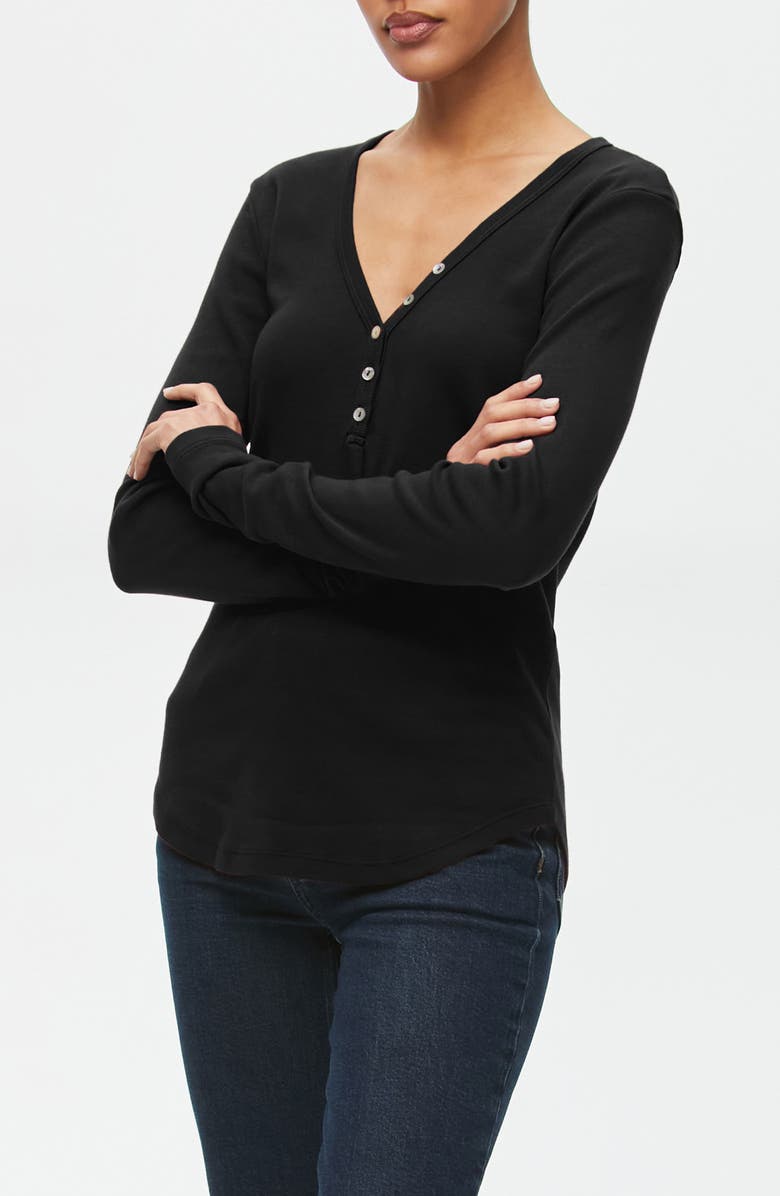 Michael Stars Lucy V-Neck Long Sleeve Henley, Alternate, color, 