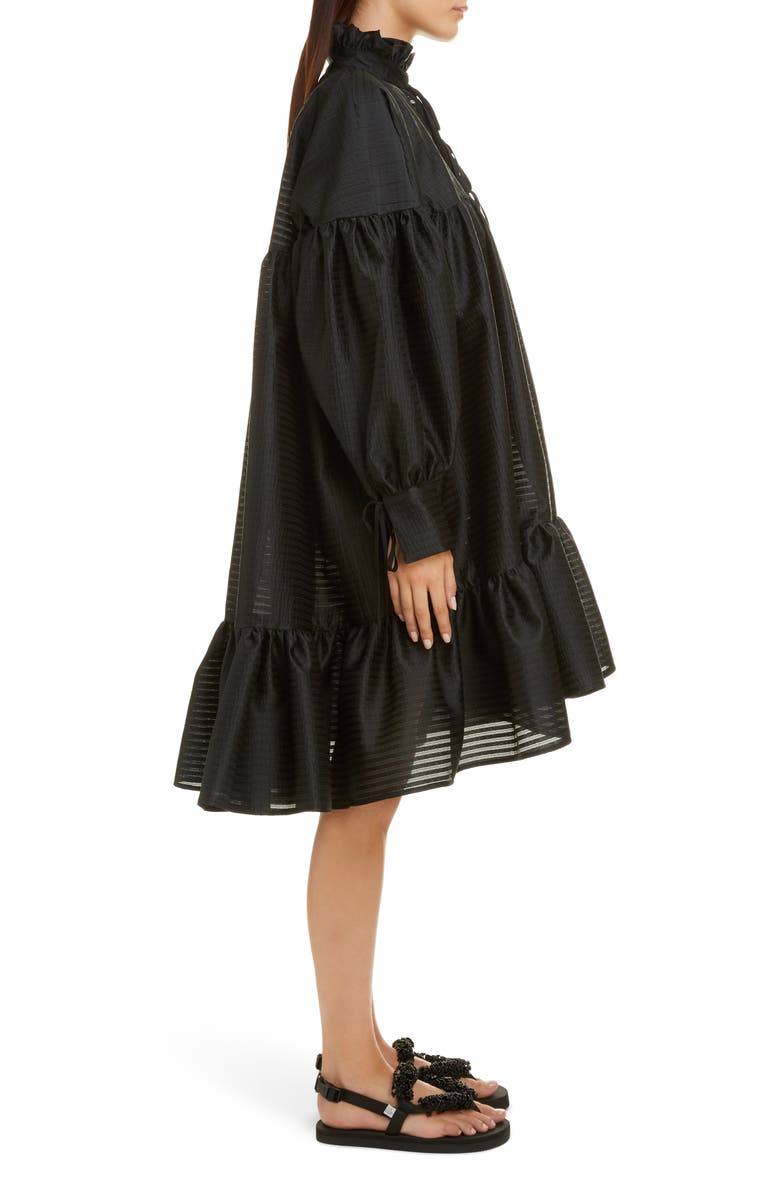 Cecilie Bahnsen Karly Long Sleeve Seersucker Dress, Alternate, color, 