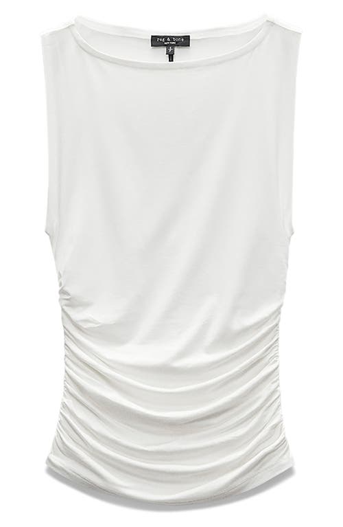 Rag & Bone Luca Shirred Tank Top In White
