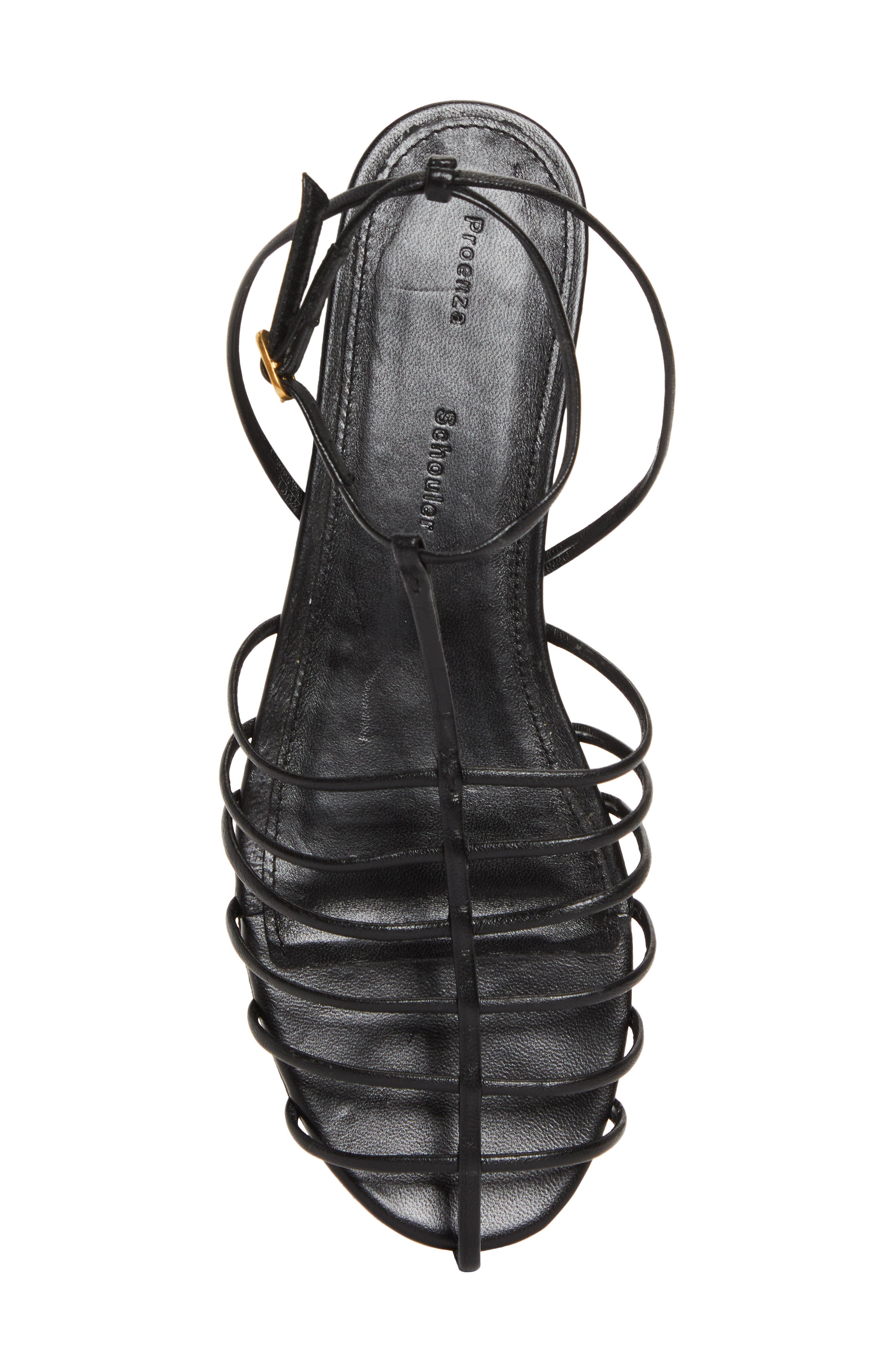 Tee Cage Sandal, Alternate, color, 001 BLACK