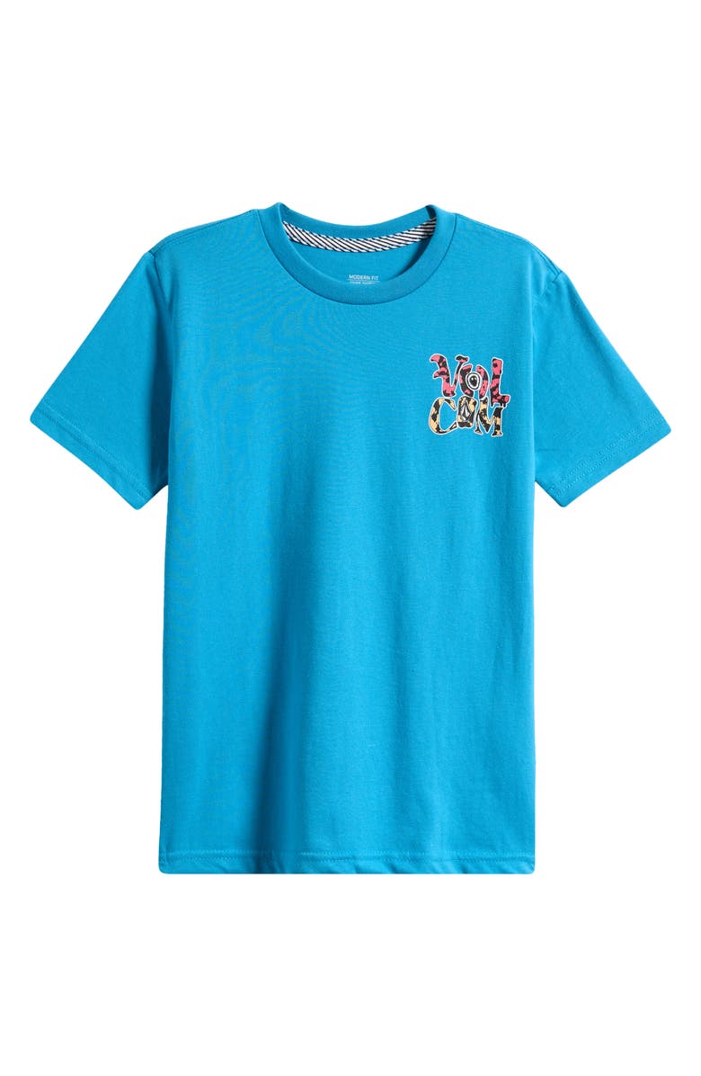 Volcom Kids' Eye Warp Logo Graphic T-Shirt, Main, color, 