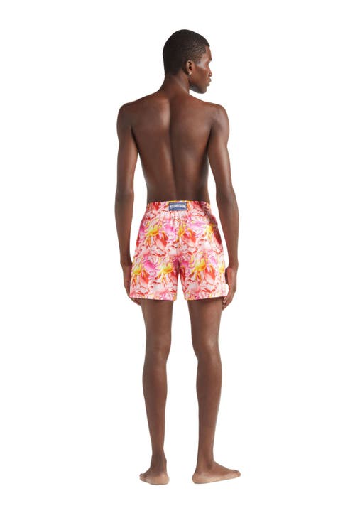 Vilebrequin Men Ultra-light And Packable Swim Trunks Crab Ballons In Pivoine