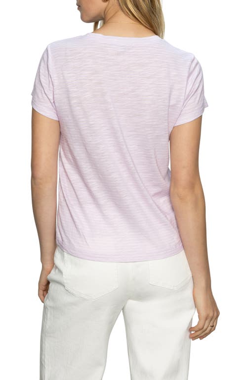 Sanctuary The Perfect Geo Print Cotton Blend Knit Top In Lavender M