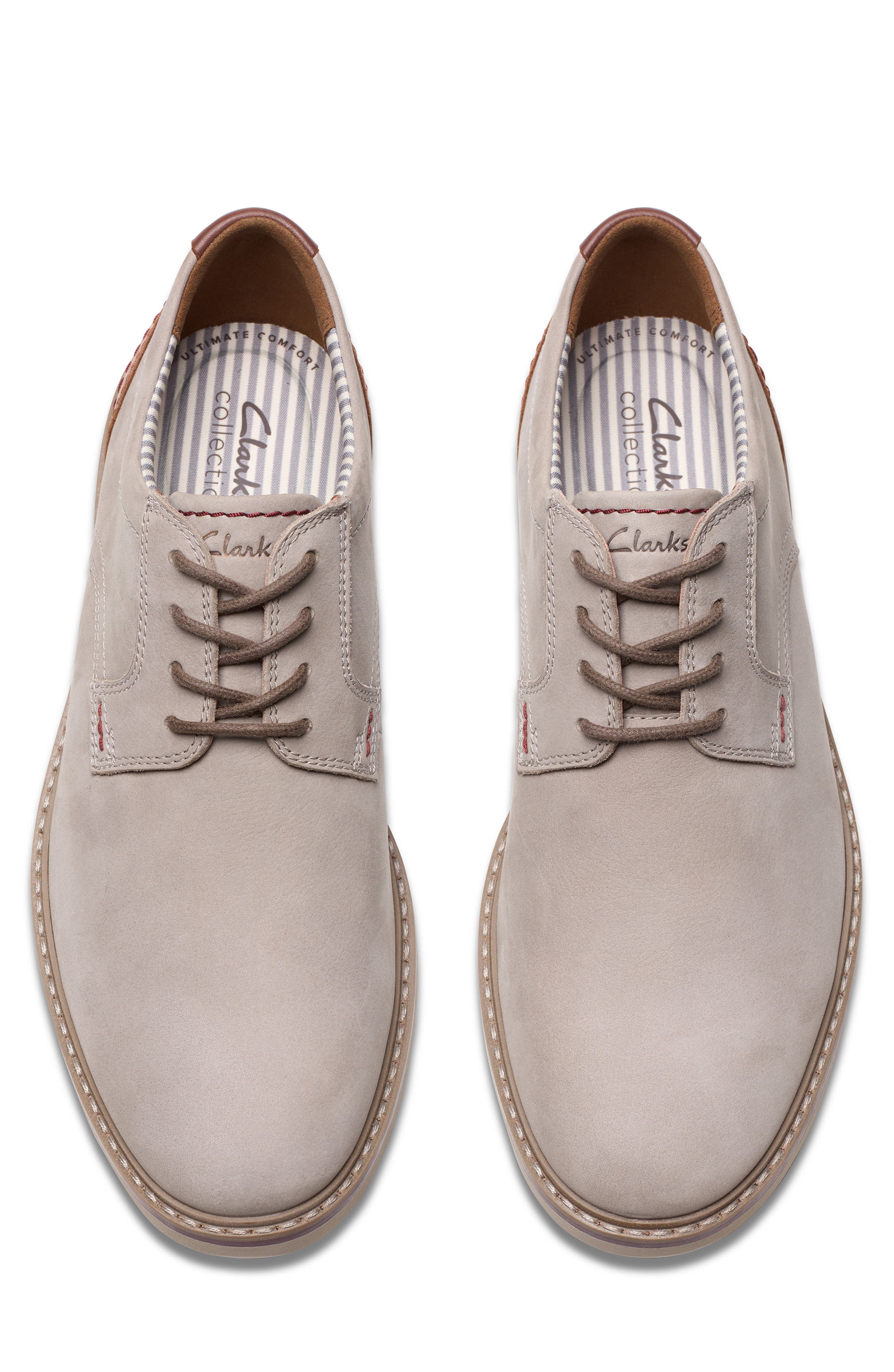 Clarks<sup>®</sup> Radcliff Derby, Alternate, color, Light Grey Combo